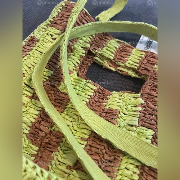 Free People Brunch Date Crossbody Clutch - yellow and tan NWT - Picture 5 of 12